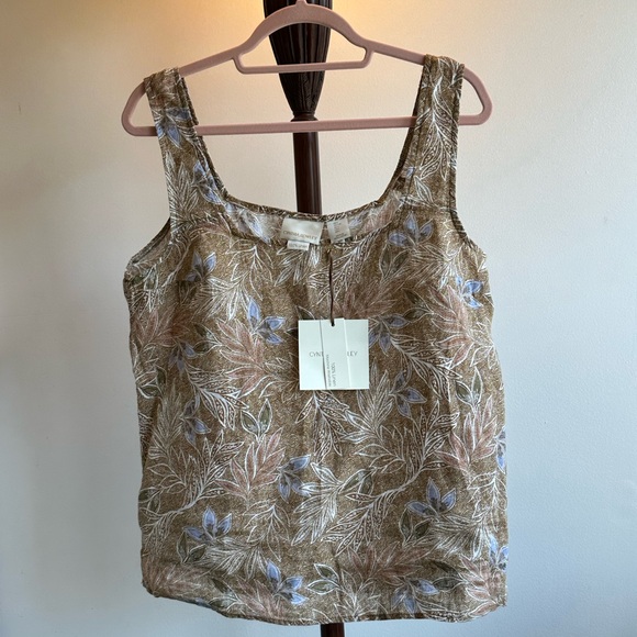 Cynthia Rowley Linen Top NWT Large Sleeveless Blouse Tank Top - Picture 2 of 5